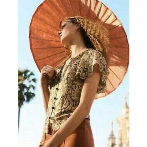 Eva Franco Snakeskin Button Blouse - Picture 3 of 3